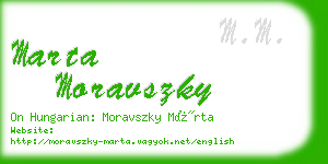 marta moravszky business card